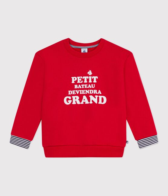 Children's printed cotton sweatshirt POMPEI red