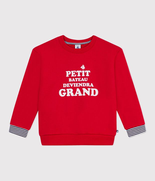 Children's printed cotton sweatshirt red