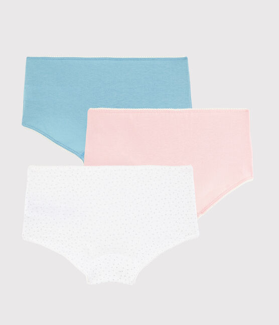 Girls' Silver Spotted Organic Cotton and Elastane Hipsters - 3-Pack variante 1