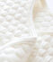 Two-in-one sleepsuit in a quilted tubic MARSHMALLOW white