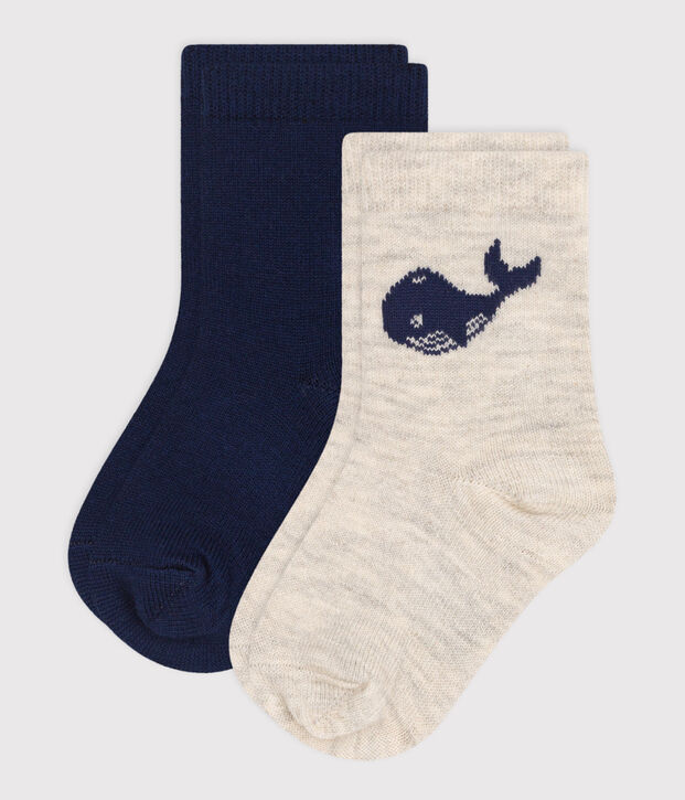 Babies' Whale Cotton Socks - 2-Pack multicolor