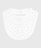 Newborn's printed cotton bib MARSHMALLOW blue/GOMME white