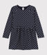 Girls' Long-Sleeved Spotted Fleece Dress