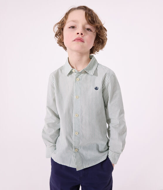 Children's long-sleeved stripy cotton shirt PAUL /ECUME