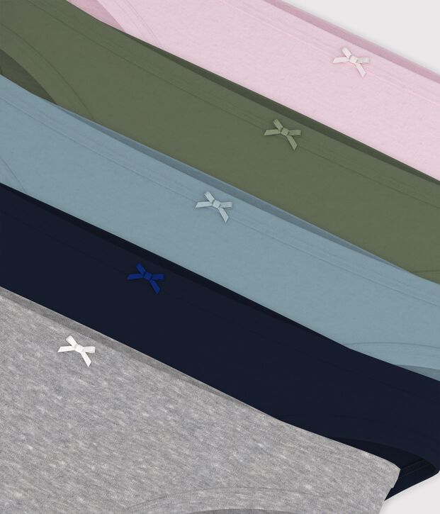 Pack of women's cotton pants multicolor