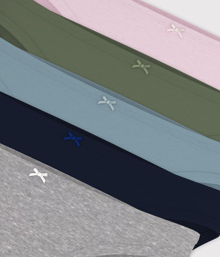 Pack of women's cotton pants multicolor