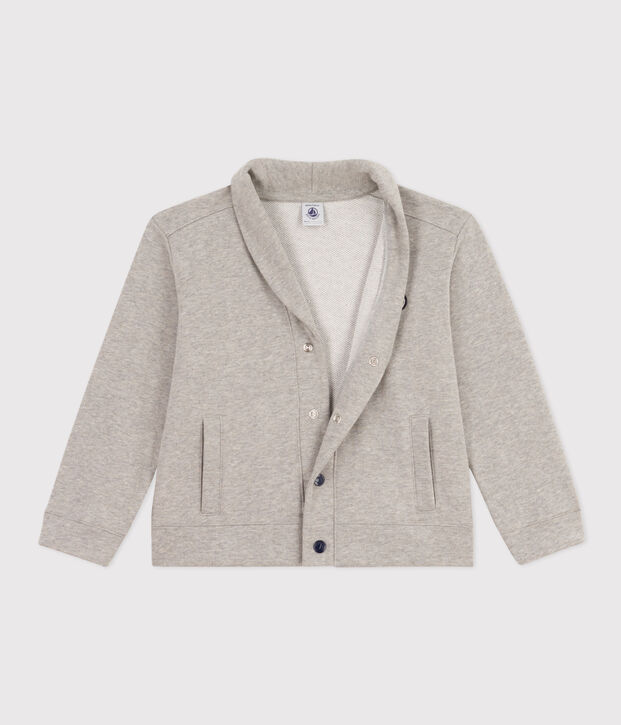 Boys' cotton cardigan grey