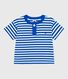 Babies' short-sleeved stripy cotton T-shirt