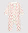 Babies' Paris Footless Organic Cotton Sleepsuit with Collar MARSHMALLOW white/MULTICO white