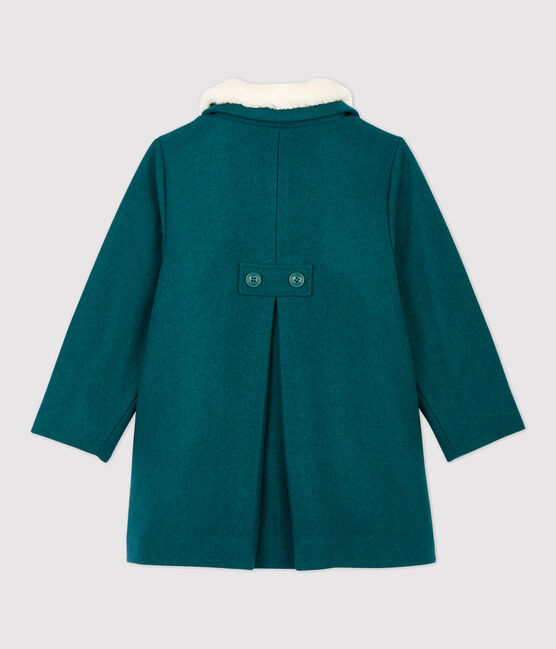 Girls' Woollen Coat PINEDE green