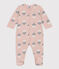 Patterned Fleece Sleepsuit SALINE pink/MULTICO white
