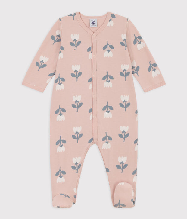 Patterned Fleece Sleepsuit pink/multicolor