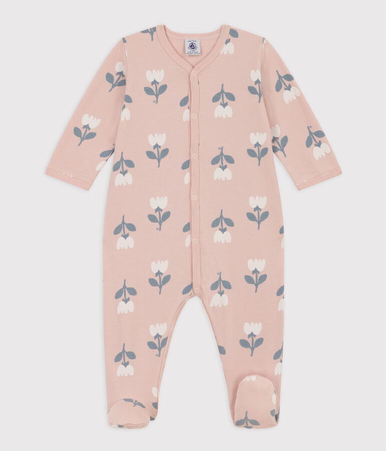 Patterned Fleece Sleepsuit pink/multicolor