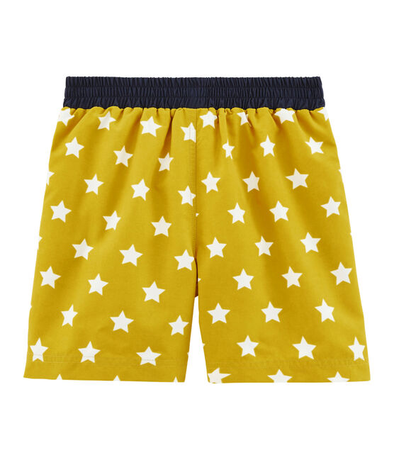 Boys' Beach Shorts BAMBOO yellow/MARSHMALLOW white