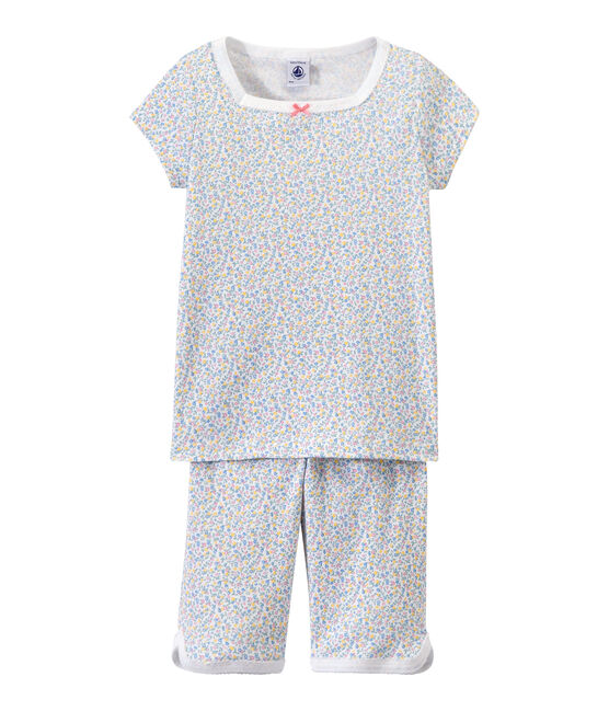 Girl's print shortie pyjamas ECUME white/MULTICO white