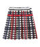 Girls' Pleated Checked Skirt MARSHMALLOW white/MULTICO white