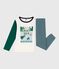 Children's two-colour cotton pyjamas. GOBELIN grey/MULTICO