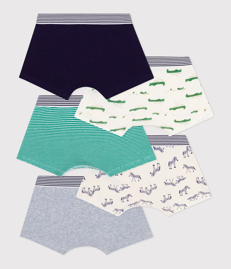 Pack of children's animal-print cotton boxers multicolor