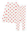 Girls - Boys' Ribbed Pyjamas MARSHMALLOW white/TERKUIT red