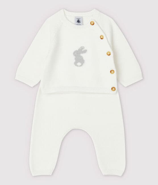 Babies' White Organic Cotton Knit Clothing - 2-Pack MARSHMALLOW white