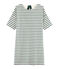 Women's Short-Sleeved Dress COQUILLE beige/SOUSBOIS green
