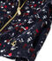 Quilted double knit cardigan SMOKING blue/MULTICO white