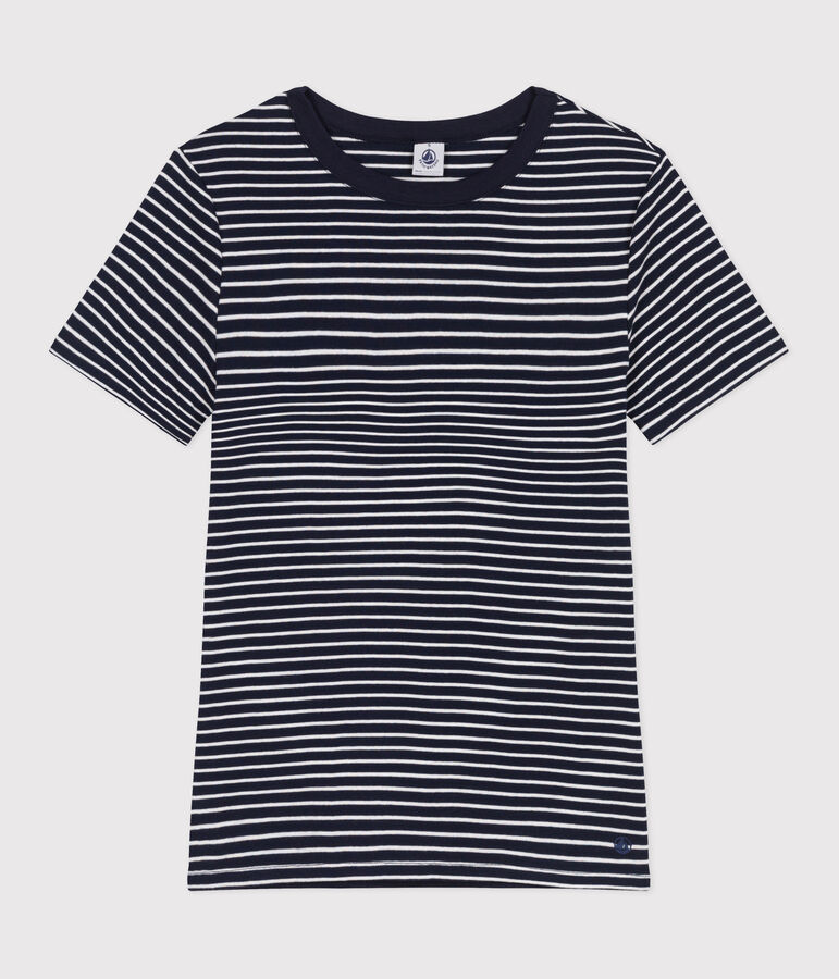 Women's Iconic striped cotton T-Shirt blue/white