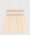 Girls' Sleeveless Cotton Gauze Blouse AVALANCHE Ecru