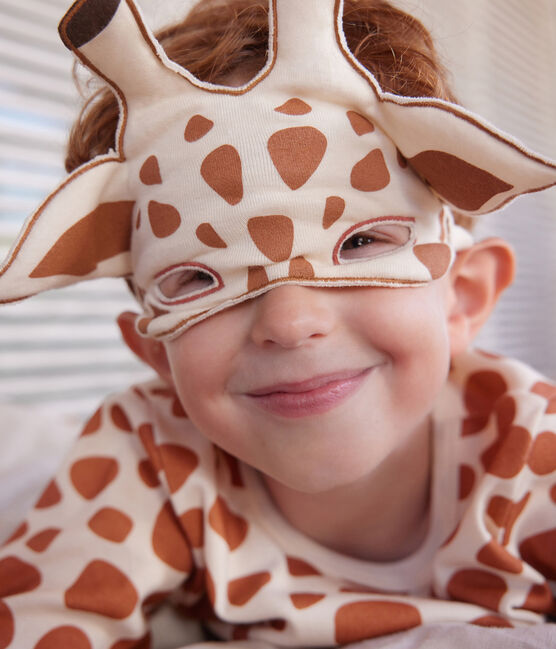 Children's Cotton Giraffe Fancy Dress Pyjamas AVALANCHE white/ECUREUIL