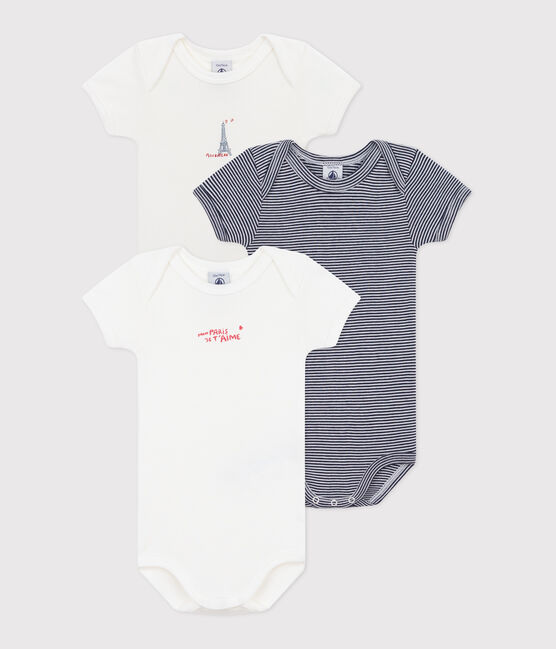 Babies' short-sleeved cotton bodysuits - 3-Pack variante 1