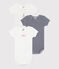 Babies' short-sleeved cotton bodysuits - 3-Pack variante 1