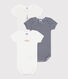 Babies' short-sleeved cotton bodysuits - 3-Pack