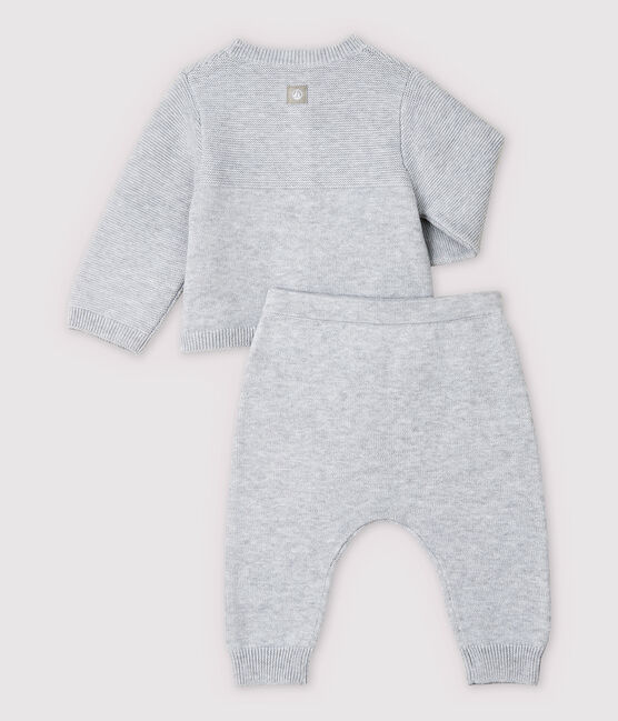 Babies' Grey Organic Cotton Knit Clothing - 2-Pack POUSSIERE CHINE grey