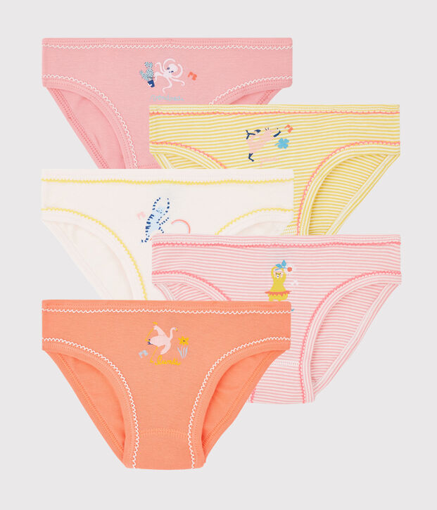 Girls' Yoga Animals Knickers - 5-Piece Set multicolor