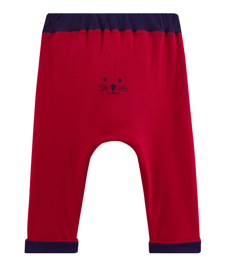 Baby boys' knit trousers red