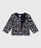 Babies' Patterned Quilted Tube Knit Cardigan SMOKING blue/AVALANCHE