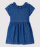 Baby Girls' Light Denim Spotted Dress DENIM CLAIR blue