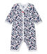 Baby girl's footless sleepsuit in a double knit