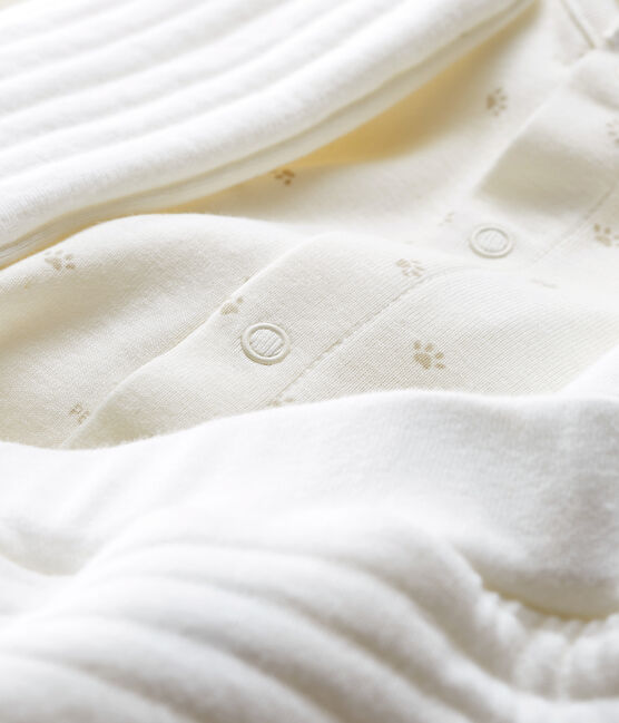 Baby Tube Knit Clothing - 3-piece set MARSHMALLOW white