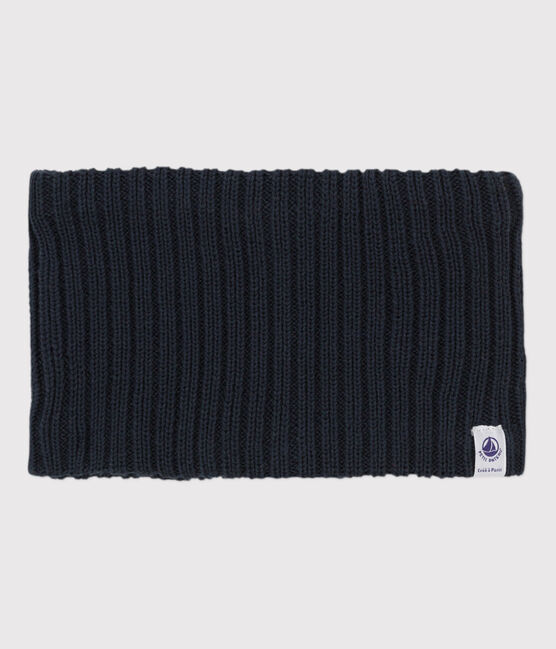 Babies' Knit Snood with Recycled Fleece Lining SMOKING blue