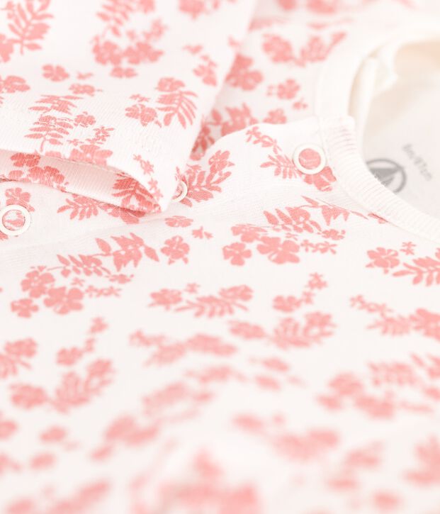 Babies' Organic Cotton Hawaii Print 3-Piece Set white/pink