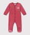 Babies' velour sleepsuit PAPI pink