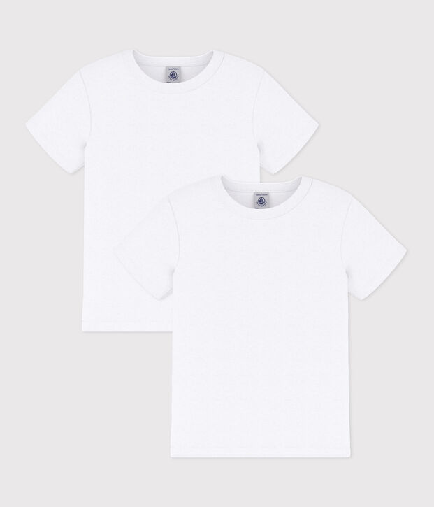 Boys' White Short-sleeved T-Shirt - 2-Pack multicolor