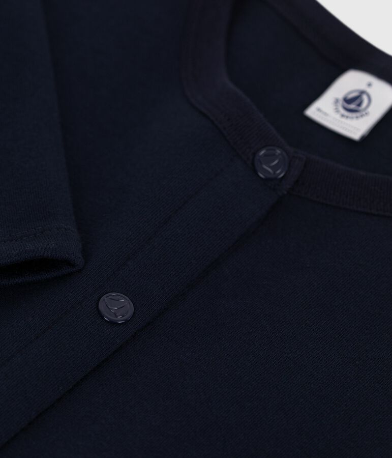 Women's plain cotton cardigan blue