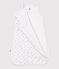 Babies' 1.5 TOG cloud print cotton sleeping bag MARSHMALLOW white/MULTICO white