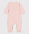 Babies' Plain Organic Tube Knit Long Playsuit SALINE pink