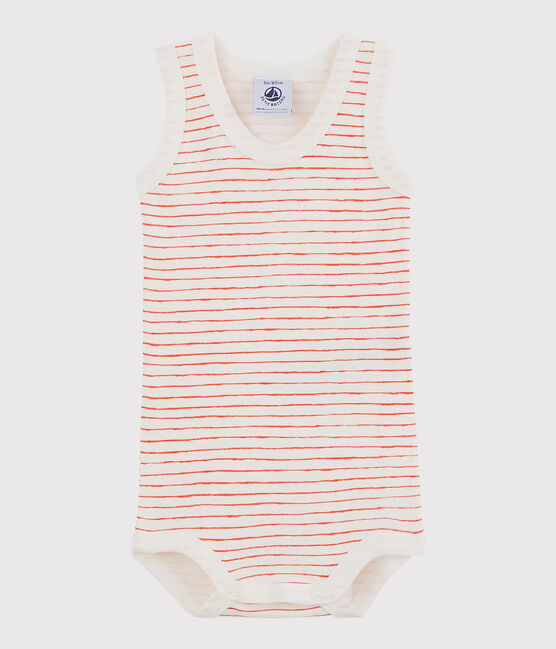 Baby Boys' Sleeveless Bodysuit MARSHMALLOW white/SPICY