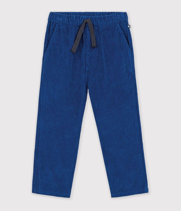 Straight corduroy trousers blue