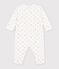Babies' footless heart-print velour pyjama suit white/multicolor