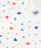 Children's printed pyjamas with short sleeves and long legs MARSHMALLOW white/MULTICO white